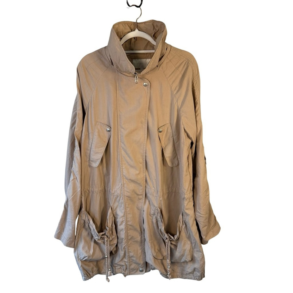 Eryn Brinie Tan Lightweight Utility Jacket Size L Neutral Minimalist Outerwear